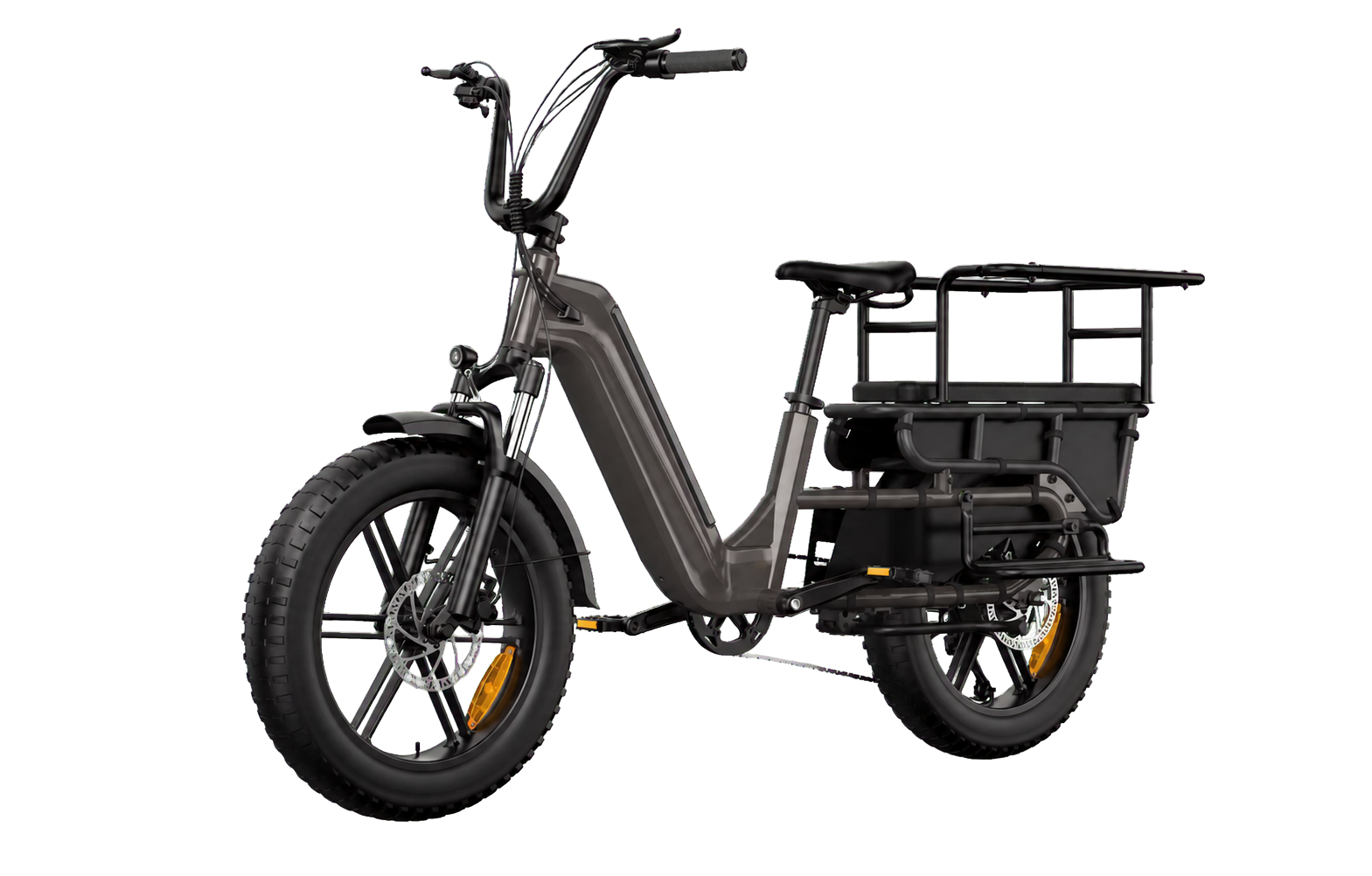 eRides Hove CargoBike in Grau von vorne links